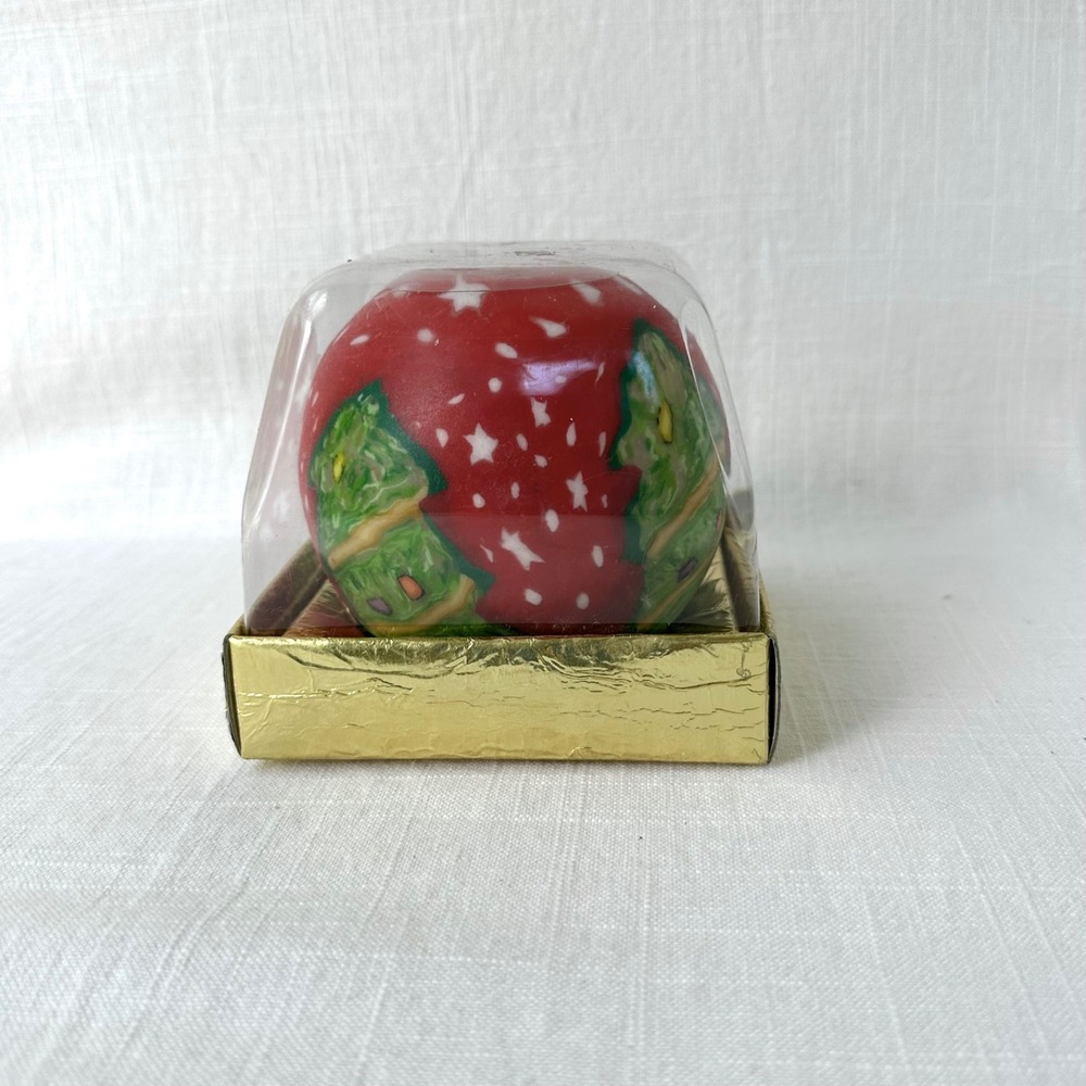 Vintage Christmas Tree Red Ball Dali Art Candle Decorative New San Francisco
